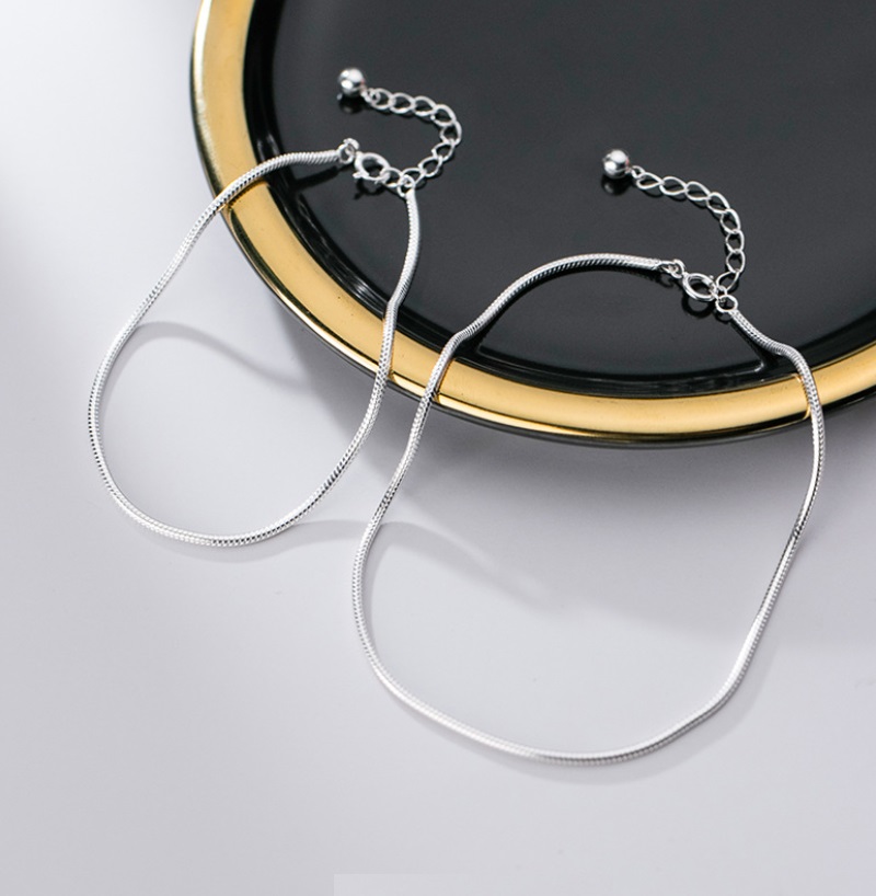 925 Sterling Silver Round Snake Chain Necklace Bracelet 